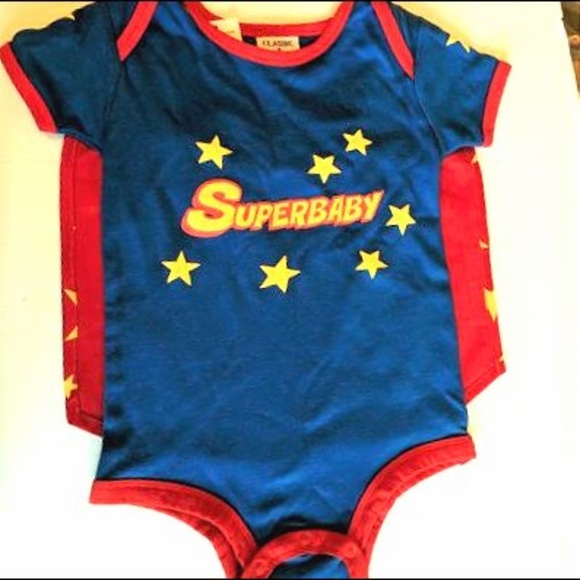 Classic All Star Clothing Other - NWT SuperBaby Onesie with Cape Sz 18Months